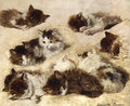 Kittens (study) - Henriette Ronner-Knip