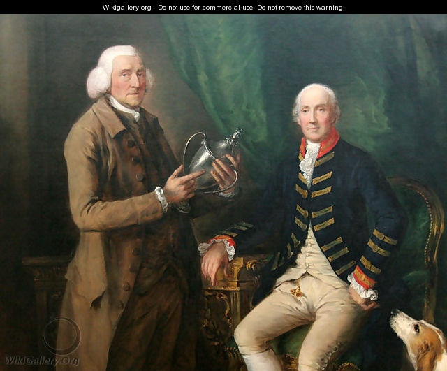 William Anne Hollis, Fourth Earl of Essex, Presenting a Cup to Thomas Clutterbuck of Watford - Thomas Gainsborough