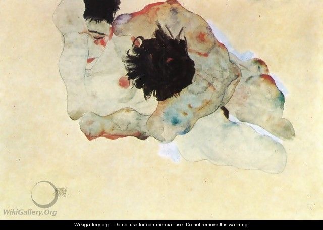 Study of a couple 1912 - Egon Schiele