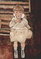 Sitting child 2 - Egon Schiele