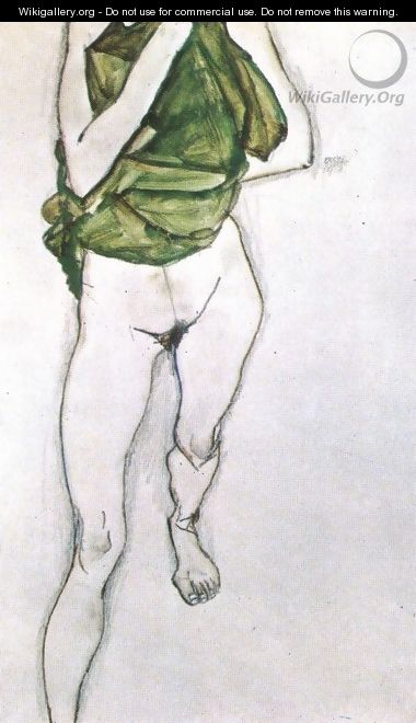 Woman in the green blouse 1913 - Egon Schiele