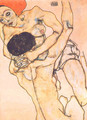 Two young girls - Egon Schiele