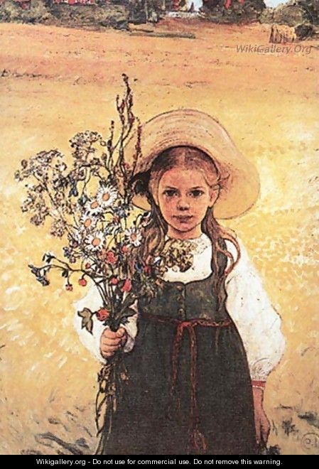 Flowers In The Meadow - Carl Larsson