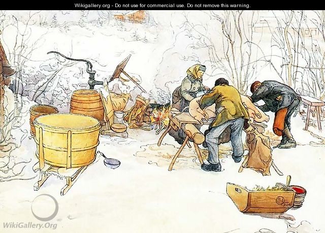 The Slaughter - Carl Larsson