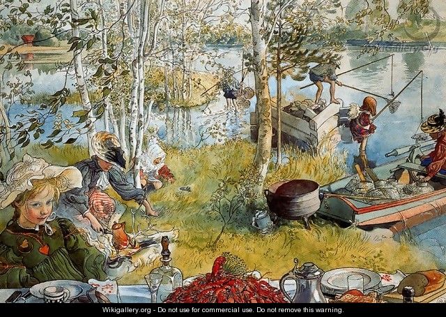 The Fishing of the crabs - Carl Larsson