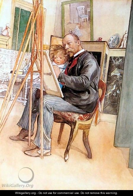 Seen In The Mirror - Carl Larsson