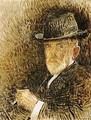 Portrait of the Artist with a hat - Léon Bonnat