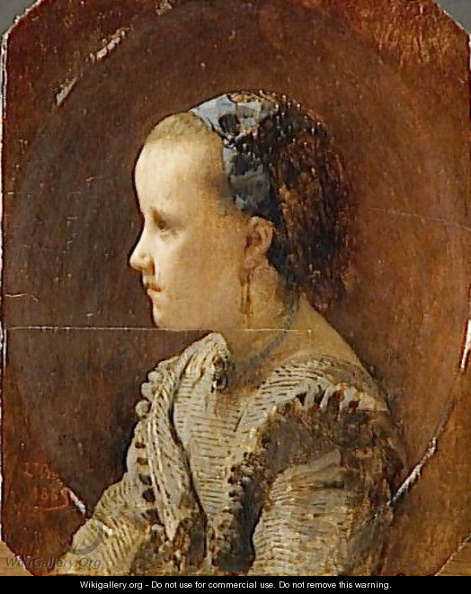 Portrait of a girl - Léon Bonnat