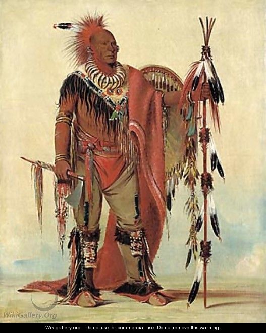 Kee-o-kúk, The Watchful Fox, Chief of the Tribe - George Catlin