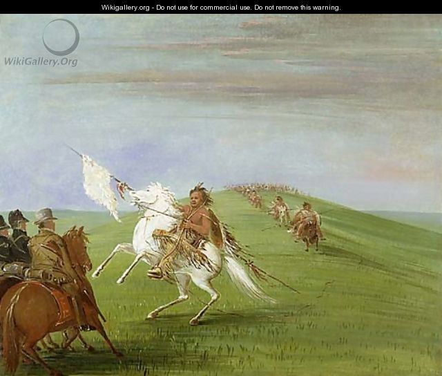 Comanche Meeting the Dragoons - George Catlin