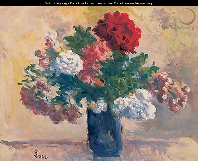 Flowers in a Vase - Maximilien Luce