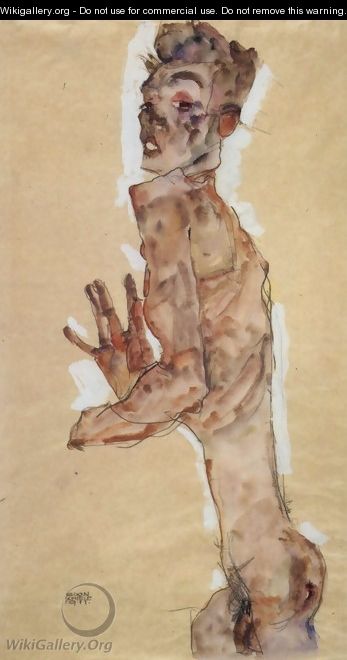 Nude, Self-portrait - Egon Schiele