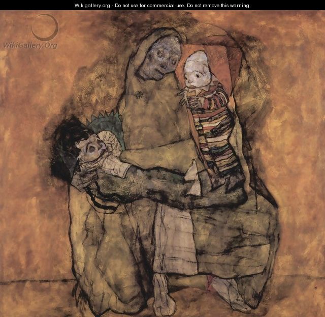Mother with two children 2 - Egon Schiele
