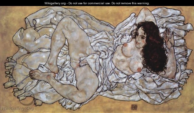 Lying woman - Egon Schiele