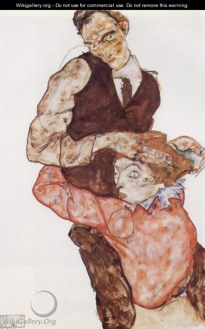 Courting couple 2 - Egon Schiele