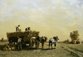 The hay cart - Jules Jacques Veyrassat
