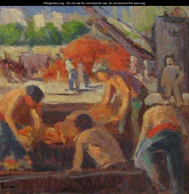 Workers Loading a barge - Maximilien Luce