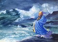 A Rishi calling up a Storm, Japanese folklore - John La Farge