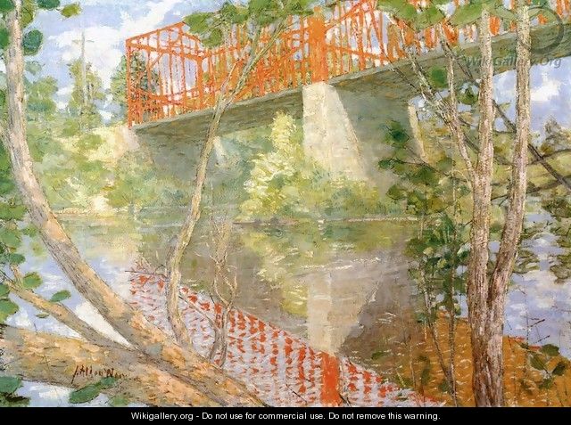 The Red Bridge - Julian Alden Weir
