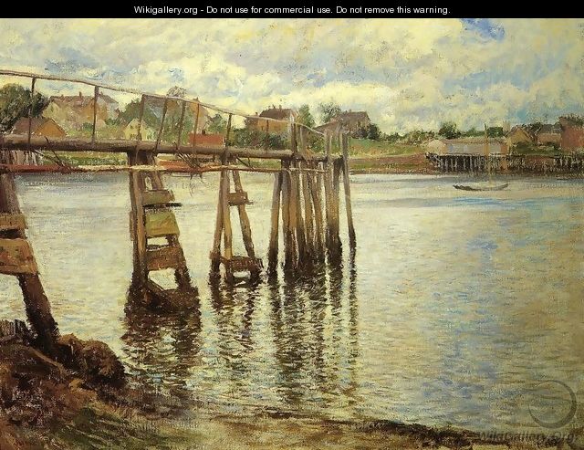 Jetty at Low Tide (aka The Water Pier) - Joseph Rodefer DeCamp