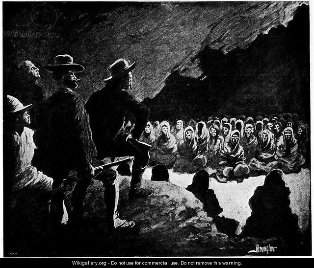In the Cave of the Dead - Frederic Remington