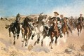 Dismounted, The Fourth Trooper Moving the Led Horses - Frederic Remington