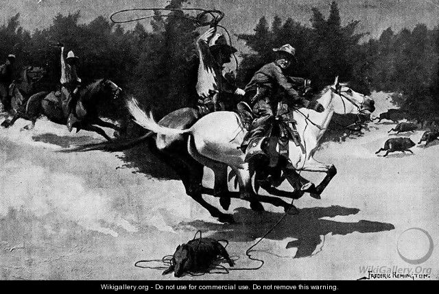 A Peccary Hunt in Northern Mexico - Frederic Remington
