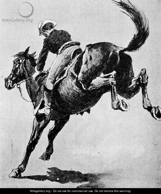 Training Army Horses to Stand Fire - Frederic Remington