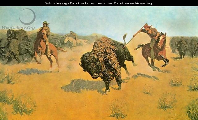 The Buffalo Runners - Frederic Remington