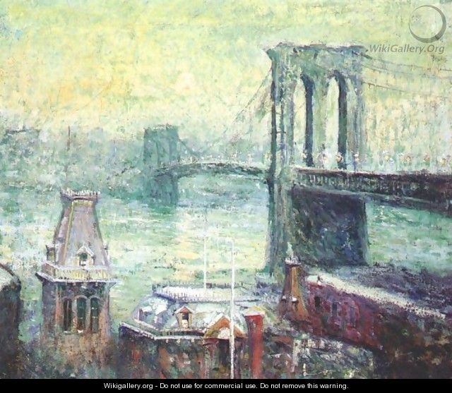Brooklyn Bridge - Ernest Lawson