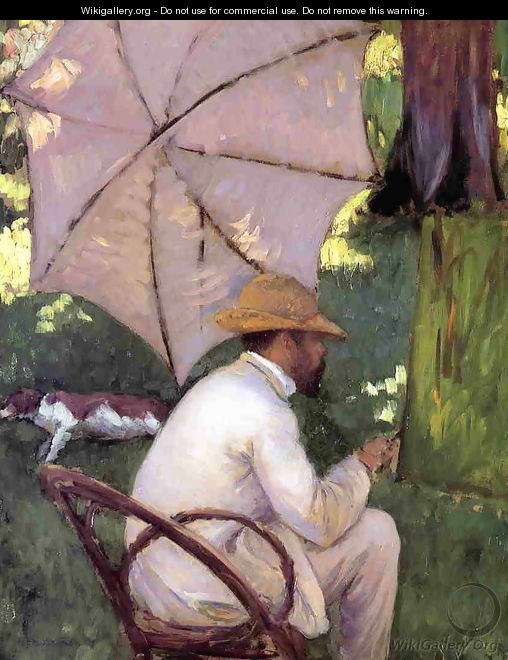 The Painter under His Parasol - Gustave Caillebotte