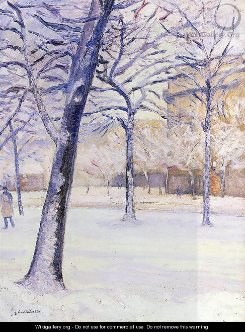 Park in the Snow, Paris - Gustave Caillebotte