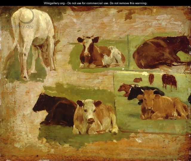 Study of Cattle - Eugène Boudin