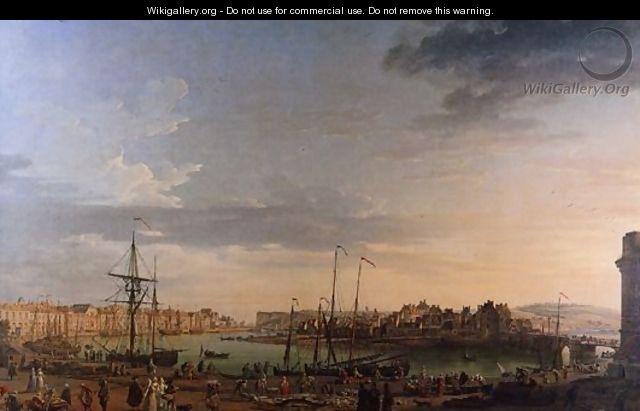 View from the port of Dieppe - Claude-joseph Vernet
