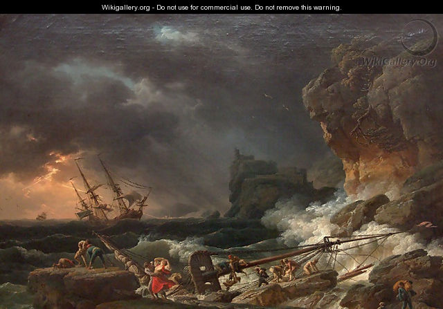 Storm on Wednesday with wrecks of ships - Claude-joseph Vernet