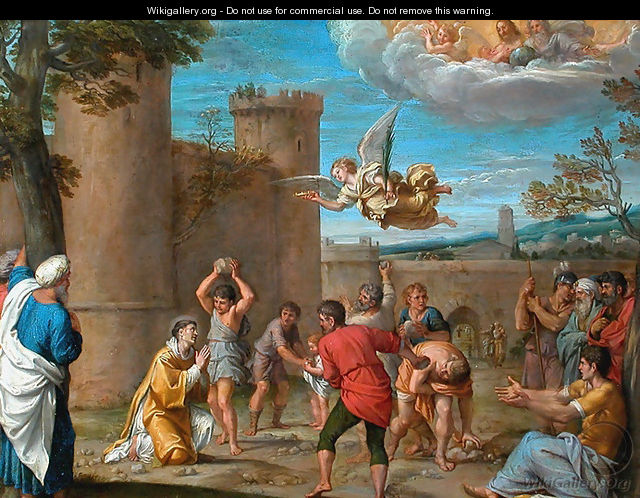 The Stoning of Saint Etienne - Annibale Carracci
