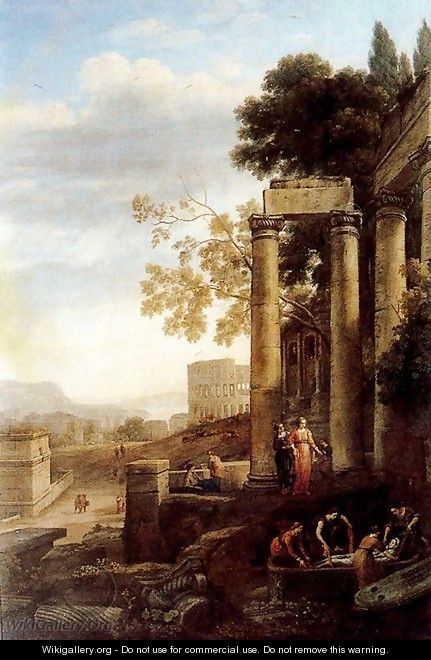 Landscape with the burial of St. Serapia - Claude Lorrain (Gellee)