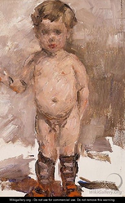 Standing naked boy - Lovis (Franz Heinrich Louis) Corinth