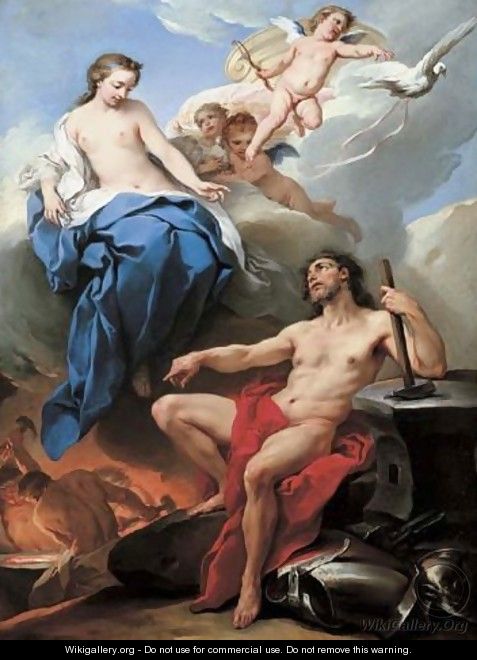 Venus requesting Vulcan to make arms for Aeneas - Carle van Loo