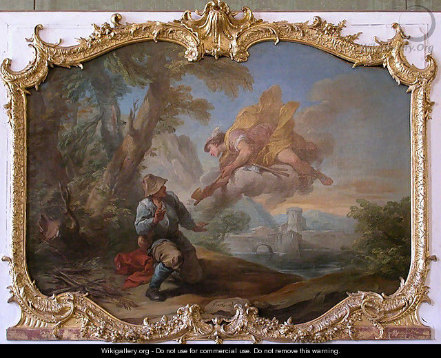 Mercury with axes going to woodcutter - Carle van Loo
