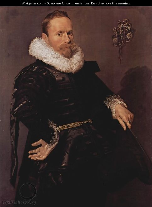 Portrait of a man with pleated collar, with a hat in the left hand - Frans Hals