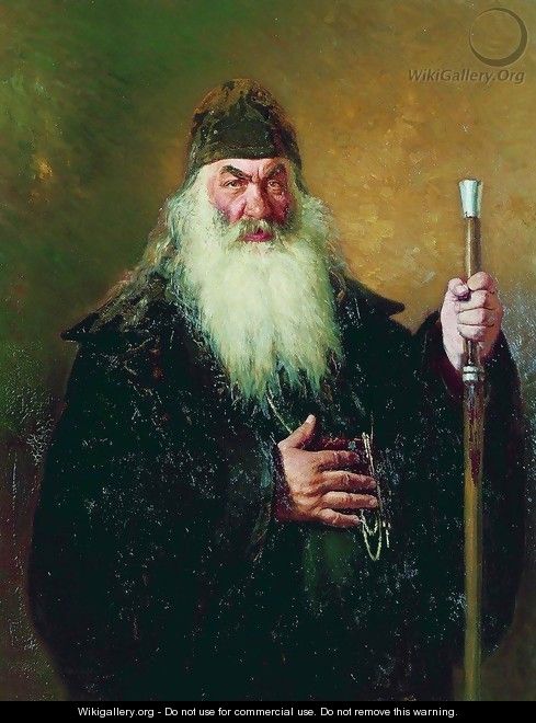 Portrait of an archdeacon - Ilya Efimovich Efimovich Repin