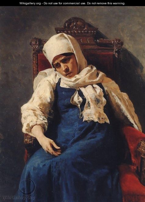 Portrait of actress Pelageya Antipevna Strepetova in the role of Elizabeth - Ilya Efimovich Efimovich Repin