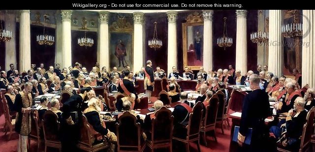 Formal Session of the State Council on May 7, 1901, in honour of the 100th Anniversary of Its Founding - Ilya Efimovich Efimovich Repin