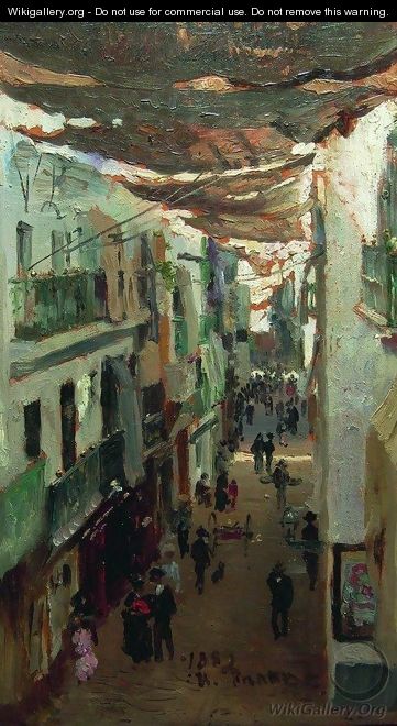 Street of the Snakes in Seville - Ilya Efimovich Efimovich Repin
