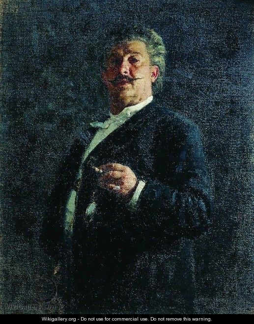 Portrait of painter and sculptor Mikhail Osipovich Mikeshin - Ilya Efimovich Efimovich Repin