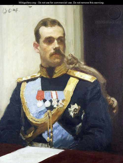 Portrait of member of State Council Grand Prince Mikhail Aleksandrovich Romanov - Ilya Efimovich Efimovich Repin