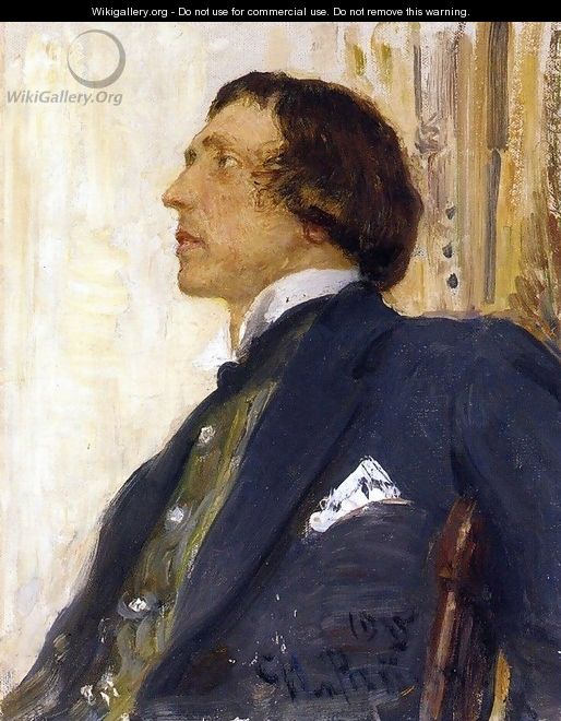 Portrait of dramatist, theatre director, theoretician and historian Nikolai Nikolayevich Evreinov - Ilya Efimovich Efimovich Repin