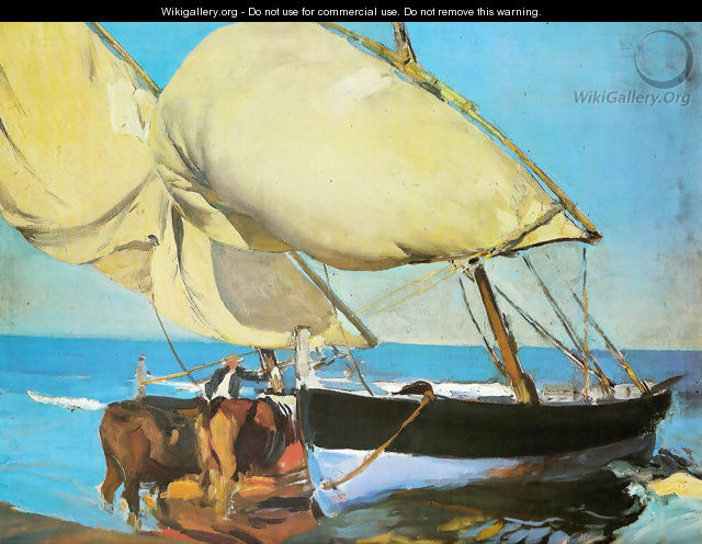 The sails - Joaquin Sorolla y Bastida