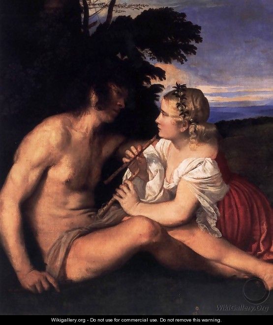 The Three Ages of Man (detail 1) - Tiziano Vecellio (Titian)